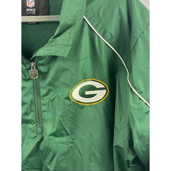 NFL Pro Line Green Mesh Football Nylon Jersey XXL Vintage Fan Gear Sportswear - Picture 2 of 8